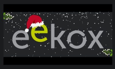 logo de eekox con motivos navideños